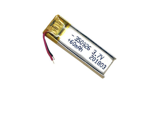 Mehr als 500 Zyklen Lebensdauer Wiederaufladbar 3.7V 60mAh Lithium-Ionen-Polymer 350926 Batterie für Kopfhörer