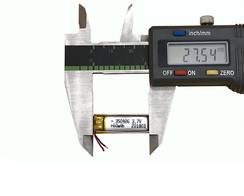 Mehr als 500 Zyklen Lebensdauer Wiederaufladbar 3.7V 60mAh Lithium-Ionen-Polymer 350926 Batterie für Kopfhörer