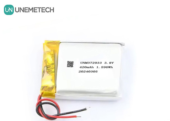 angepasste 3,8V 420mAh Lipo-Hochvoltbatterie 372933 4,35V Lithiumbatterie für Smart Watches