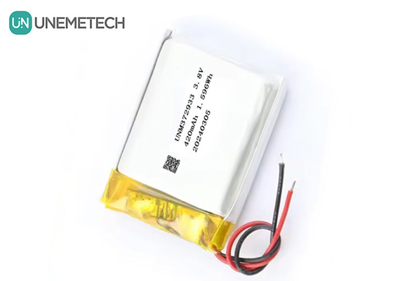 angepasste 3,8V 420mAh Lipo-Hochvoltbatterie 372933 4,35V Lithiumbatterie für Smart Watches