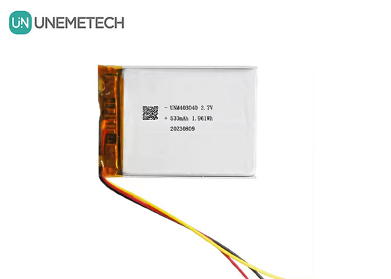 3.7V 530mAh Lithium Polymer Batterie 403040 mit UL1642 Langlebigkeit