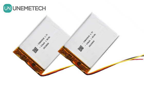 3.7V 530mAh Lithium Polymer Batterie 403040 mit UL1642 Langlebigkeit