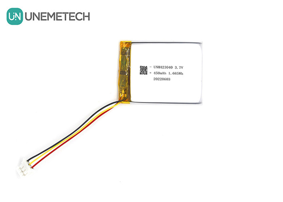 3.7V 450mAh wiederaufladbare Lithium-Ionen-Polymerbatterie 423040 für 3C-Digitale Produkte