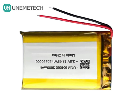UNEMETECH 4.35V Lipo-Hochvoltbatterie 104060 3.8V 3600mAh Lithium-Ionen-Polymerbatterie