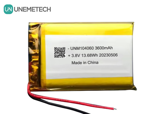 UNEMETECH 4.35V Lipo-Hochvoltbatterie 104060 3.8V 3600mAh Lithium-Ionen-Polymerbatterie