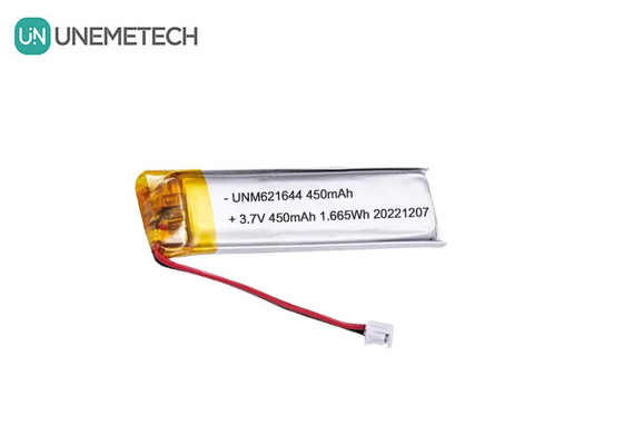 UNEMETECH 3.7V 450mAh angepasste Lipo Akku 621644 für elektronische Feder
