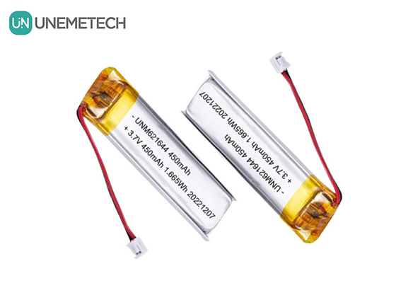 UNEMETECH 3.7V 450mAh angepasste Lipo Akku 621644 für elektronische Feder