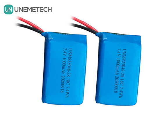 2S LiPo-Batterie mit hoher Entladungsrate / 18C Lithium-Polymer-Batterie 7,4v 1000mah 823048