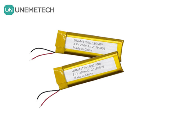 3.7V 250mAh Li-Polymer-Batterie 411645 / LiPo Wiederaufladbare Batterie für POS-Maschine