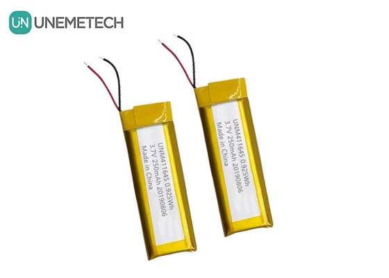 3.7V 250mAh Li-Polymer-Batterie 411645 / LiPo Wiederaufladbare Batterie für POS-Maschine