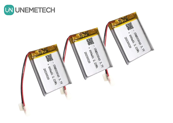Lithium-Ionen-Wiederaufladbare Batterie 503040 3.7V Lipo-Batterie 600mAh mit Schutzbrett für Alarmsystem