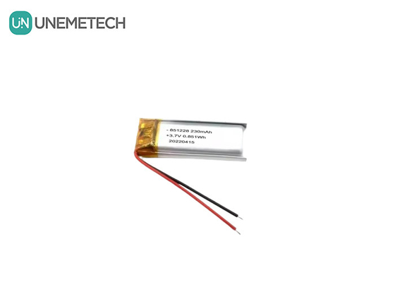 UNEMETECH 230mAh LiPo-Batterie 3,7V Lithium-Polymer-Batterie 851228 für Fernbedienung