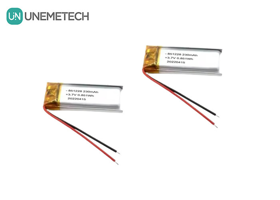 UNEMETECH 230mAh LiPo-Batterie 3,7V Lithium-Polymer-Batterie 851228 für Fernbedienung