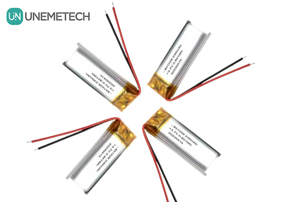 UNEMETECH 230mAh LiPo-Batterie 3,7V Lithium-Polymer-Batterie 851228 für Fernbedienung