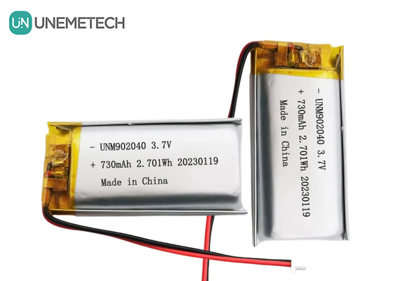 UL1642 Zertifikate Wiederaufladbare Lipo-Batterie 902040 3,7V 730mAh für Mobilgeräte