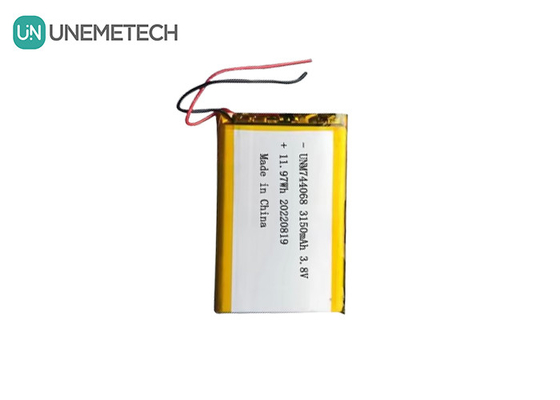 Wiederaufladbare Lipo-Hochspannung Batterie 3,8V 744068 3150mah Batterie für GPS-Tracking-System