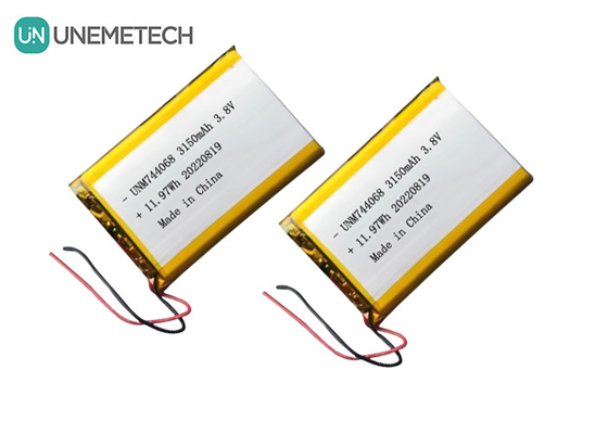 Wiederaufladbare Lipo-Hochspannung Batterie 3,8V 744068 3150mah Batterie für GPS-Tracking-System