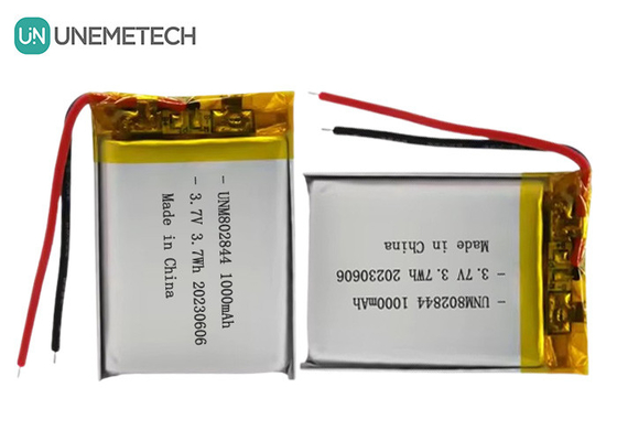 3.7V wiederaufladbare Li-Ionen-Batterie 1000mAh 802844 Li-Polymer-Batterie für kleine Haushaltsgeräte