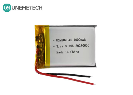 3.7V wiederaufladbare Li-Ionen-Batterie 1000mAh 802844 Li-Polymer-Batterie für kleine Haushaltsgeräte