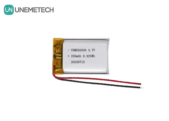 UNEMETECH 3.7V 250mAh wiederaufladbare Lithium-Polymer-Batterie 502030 für Schönheitsgeräte
