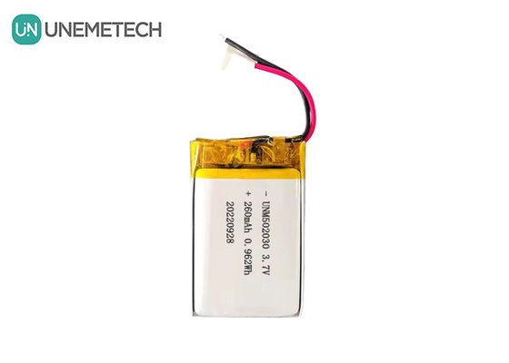 Wiederaufladbare Lipo-Batterien 502030 / 3.7V 260mAh Kleine kundenspezifische Lithium-Polymer-Batterie