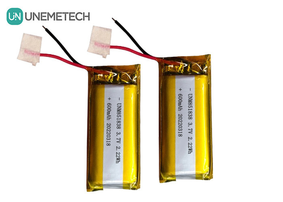 600 mAh Silber-Li-Ionen-Batterie / 851838 3,7 V-Trägerger Lithium-Ionen-Polymer-Batterie