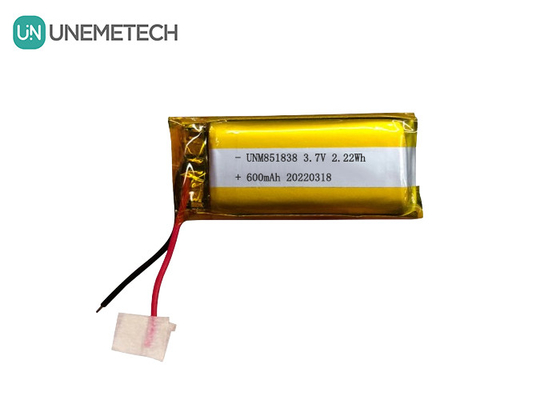 600 mAh Silber-Li-Ionen-Batterie / 851838 3,7 V-Trägerger Lithium-Ionen-Polymer-Batterie
