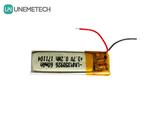 Mehr als 500 Zyklen Lebensdauer Wiederaufladbar 3.7V 60mAh Lithium-Ionen-Polymer 350926 Batterie für Kopfhörer