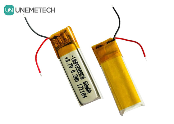 Mehr als 500 Zyklen Lebensdauer Wiederaufladbar 3.7V 60mAh Lithium-Ionen-Polymer 350926 Batterie für Kopfhörer