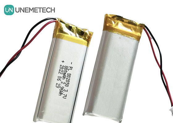 angepasste wiederaufladbare Polymer-Lithium-Batterie 802050 3.7V 800mAh Li-Poly-Batterie für Anruflicht