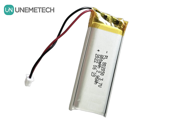 angepasste wiederaufladbare Polymer-Lithium-Batterie 802050 3.7V 800mAh Li-Poly-Batterie für Anruflicht