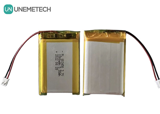 UNEMETECH 1.5A Wiederaufladbare Li-Polymer-Batterie 803450 / 3.7V 1500mAh Lithium-Ionen-Polymer-Batterie
