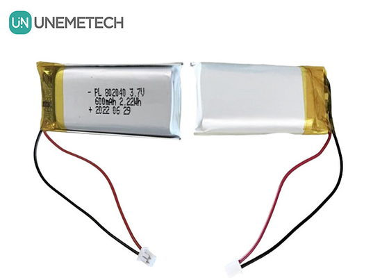 3.7V 600mAh wiederaufladbare Li-Polymer-Batterie 802040 für elektronische Produkte