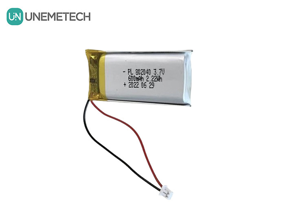 3.7V 600mAh wiederaufladbare Li-Polymer-Batterie 802040 für elektronische Produkte