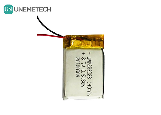 Niedrige Selbstentladung Lipo-Batterie 282028 / 3.7V 140mAh Lithium-Polymer-Batterie für tragbare Geräte
