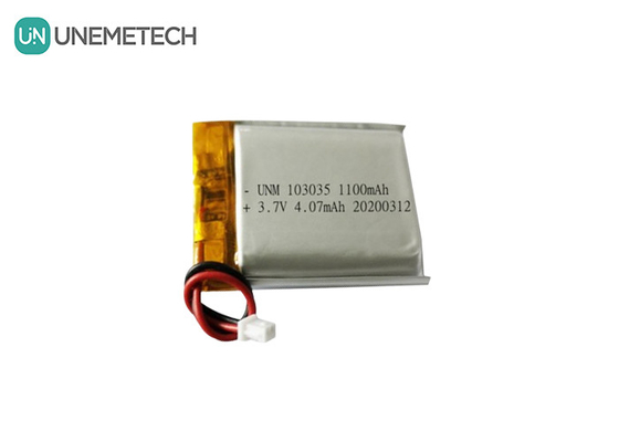 UNEMETECH 3.7V 1100mAh Lithium-Polymer-Batterie / lange Lebensdauer wiederaufladbare Lipo-Batterie 103035