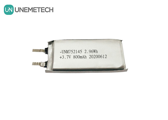 MSDS zugelassen 3.7V 800mAh wiederaufladbare Lithium-Polymer-Batterie 752145 für tragbare Geräte
