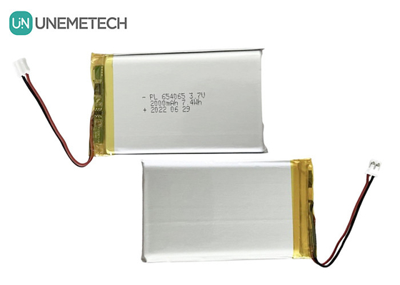 2000mAh 3,7V wiederaufladbare Lithium-Polymer-Batterie 654065 für elektronische Spielzeuge