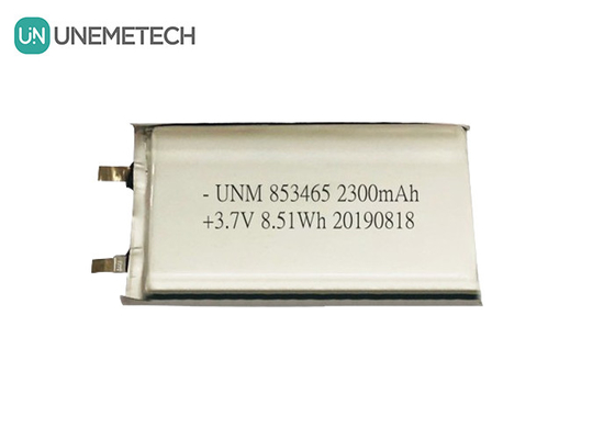 3.7V 2300mah Einzelzell-Lithium-Polymer-Batteriepaket 853465 mit IEC62133 für medizinische Geräte
