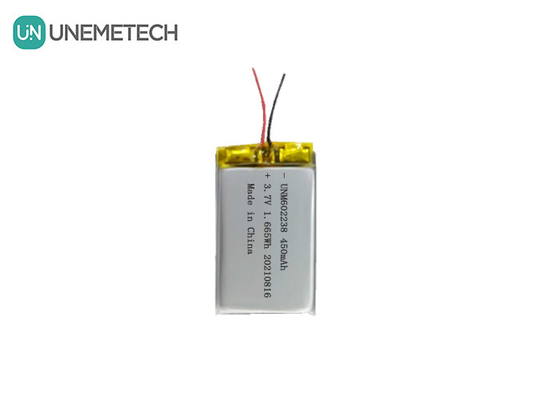 4.2V wiederaufladbare Lithium-Polymer-Batterie 602238 3,7V 450mAh für Unterhaltungselektronik
