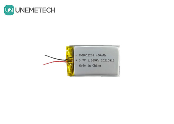 4.2V wiederaufladbare Lithium-Polymer-Batterie 602238 3,7V 450mAh für Unterhaltungselektronik