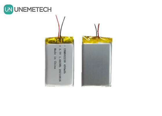 4.2V wiederaufladbare Lithium-Polymer-Batterie 602238 3,7V 450mAh für Unterhaltungselektronik