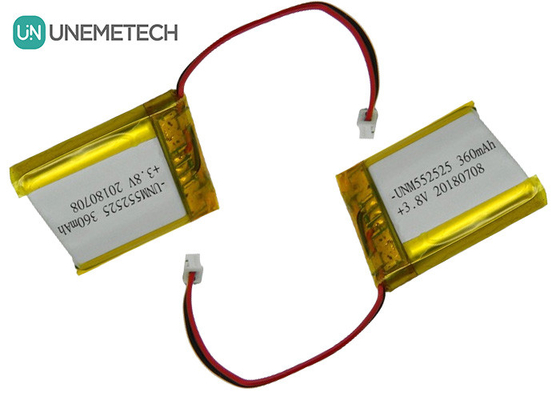 4.35V 360mAh Polymer-Hochspannungs-Lithium-Ionen-Batterie 552525 3.8V für tragbare Geräte