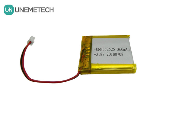 4.35V 360mAh Polymer-Hochspannungs-Lithium-Ionen-Batterie 552525 3.8V für tragbare Geräte