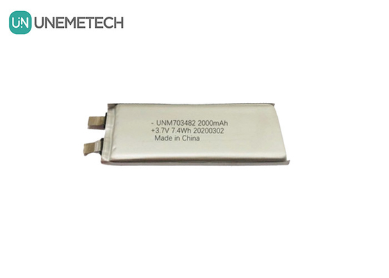 3.7V 2000mAh Custom Lithium Polymer Batteriezelle 703482 für Lautsprecher Intelligentes Robotersystem
