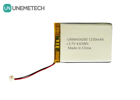 4.63Wh wiederaufladbare Lithium-Polymer-Batterienpackung 434260 3.7V 1250mAh für Ladekast