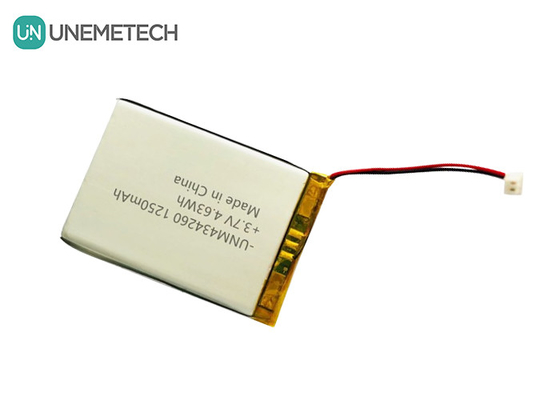 4.63Wh wiederaufladbare Lithium-Polymer-Batterienpackung 434260 3.7V 1250mAh für Ladekast