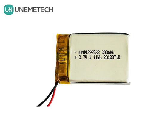 GPS-Tracker benutzerdefinierte Lithium-Polymer-Batterie / 3.7V 300mAh 392532 wiederaufladbare Lipo-Batterie