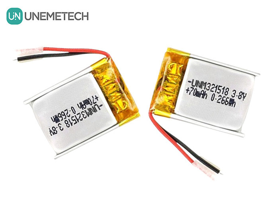 3.8V Li-Ionen-Hochspannung Batterie Ultra-kleine Lipo-Batterie 4,35V 70mAh 321518 Für GPS-Tracker