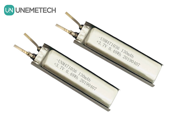 3.7 Lithium-Ionen-Polymer-Batterie / IEC62133 zugelassen 471036 130mAh Lithium-Polymer-Batteriezelle